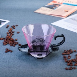 V60 glass coffee  filter with plastics holder